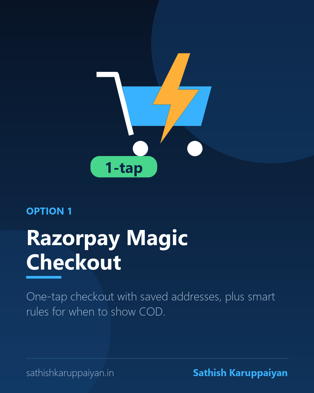 Razorpay Magic Checkout one-tap checkout for Shopify stores