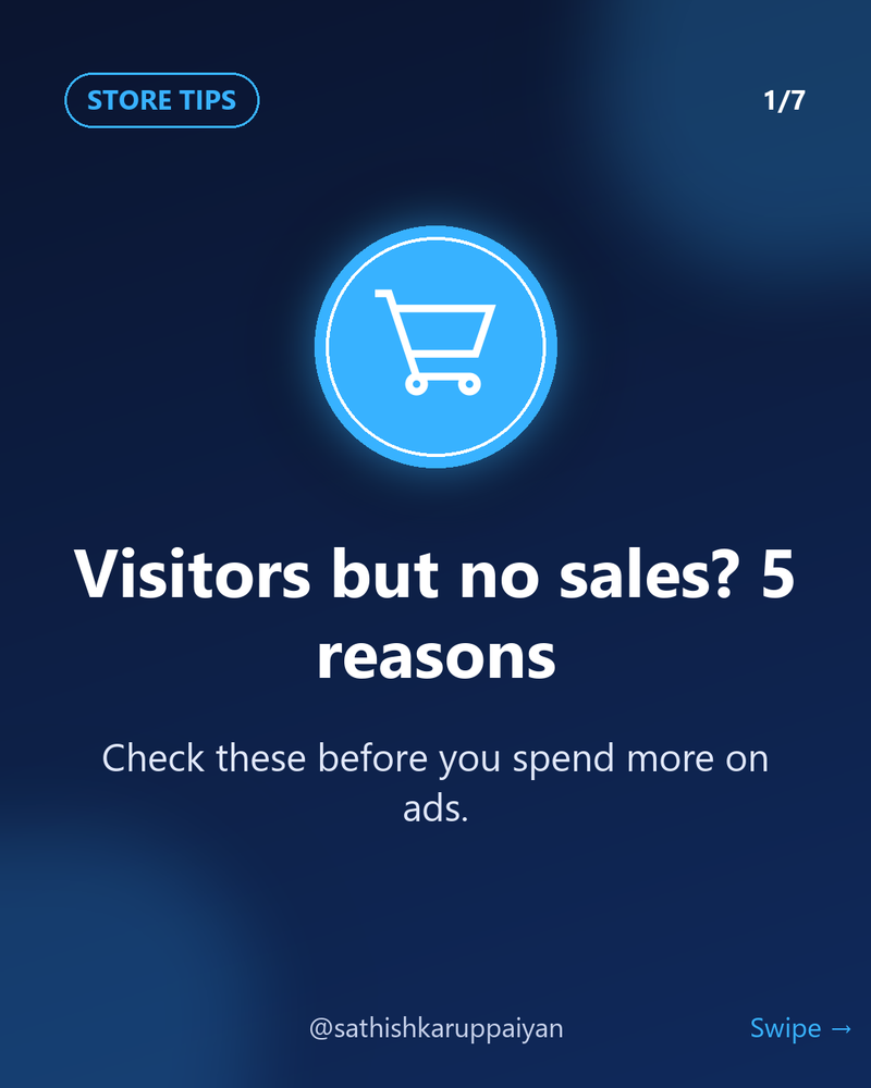 carousel cover: visitors but no sales, 5 reasons